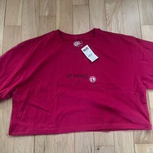 Vans Pink Cropped Off The Wall Tee NWT